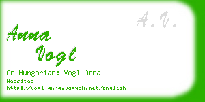 anna vogl business card